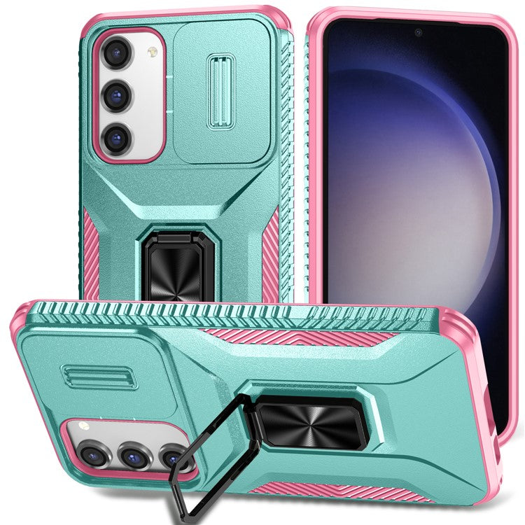 For Samsung Galaxy S23+ Case Camshield Kickstand TPU+PC Anti-Slip Phone Cover