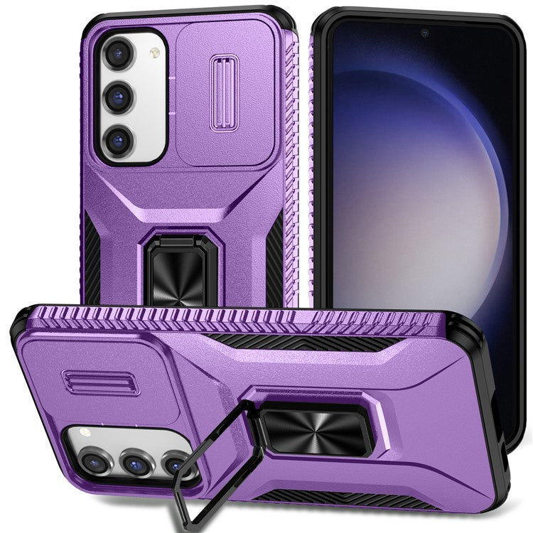For Samsung Galaxy S23+ Case Camshield Kickstand TPU+PC Anti-Slip Phone Cover