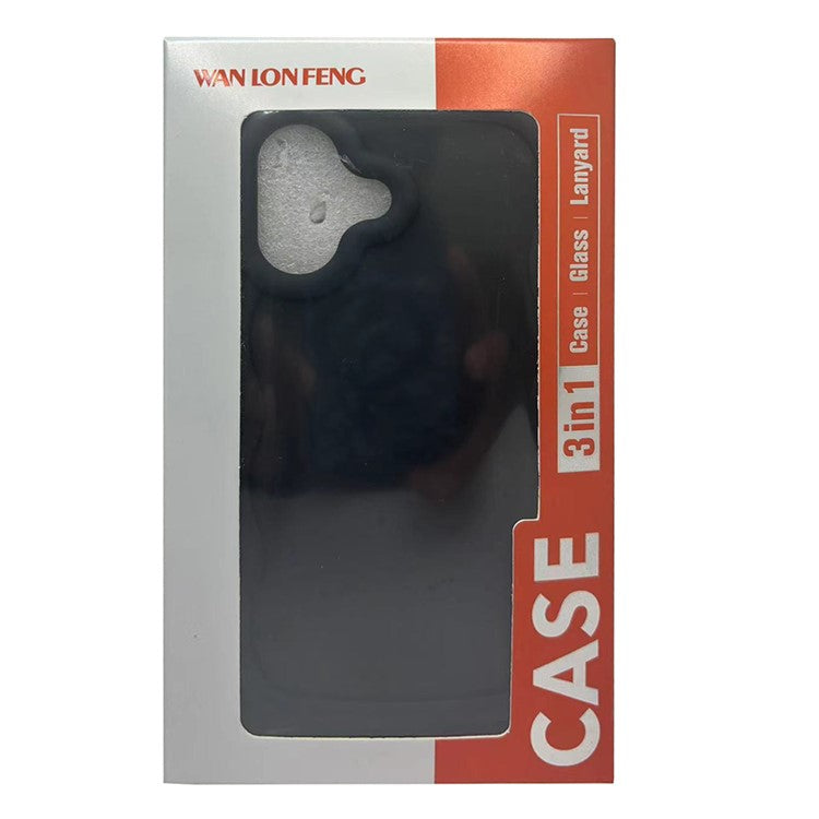 WANLONFENG XL Series for Samsung Galaxy A35 5G Case Wave Edge TPU Cover with Tempered Glass Film