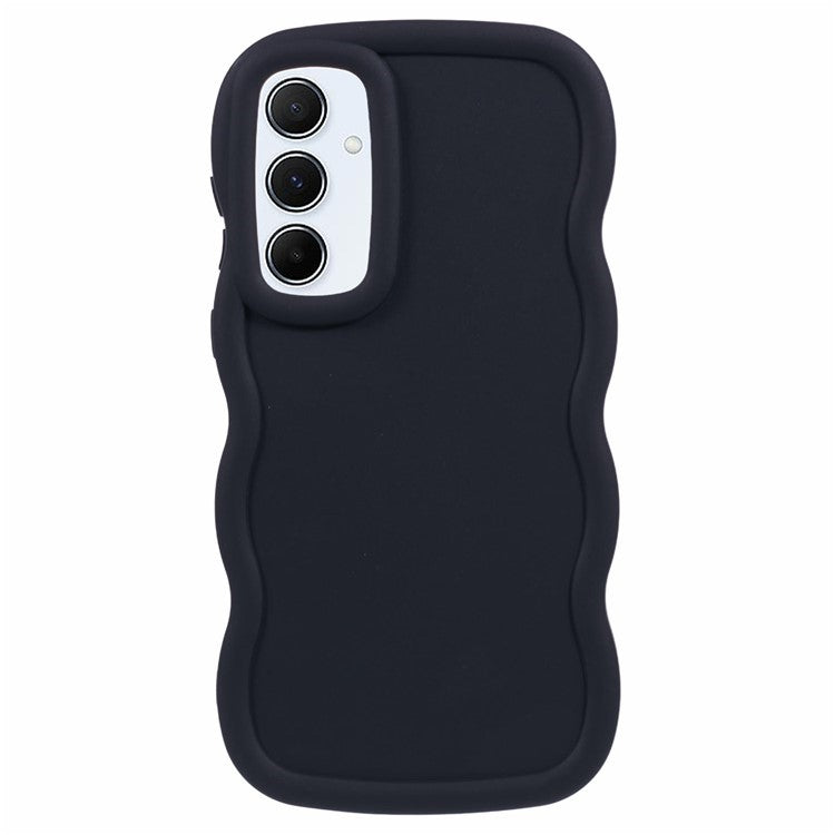 WANLONFENG XL Series for Samsung Galaxy A35 5G Case Wave Edge TPU Cover with Tempered Glass Film