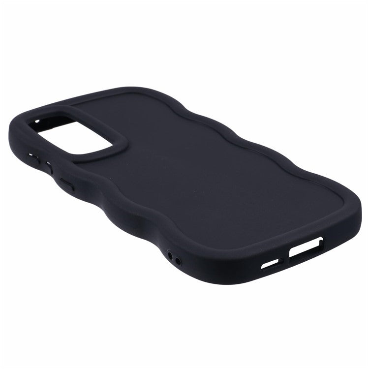WANLONFENG XL Series for Samsung Galaxy A35 5G Case Wave Edge TPU Cover with Tempered Glass Film