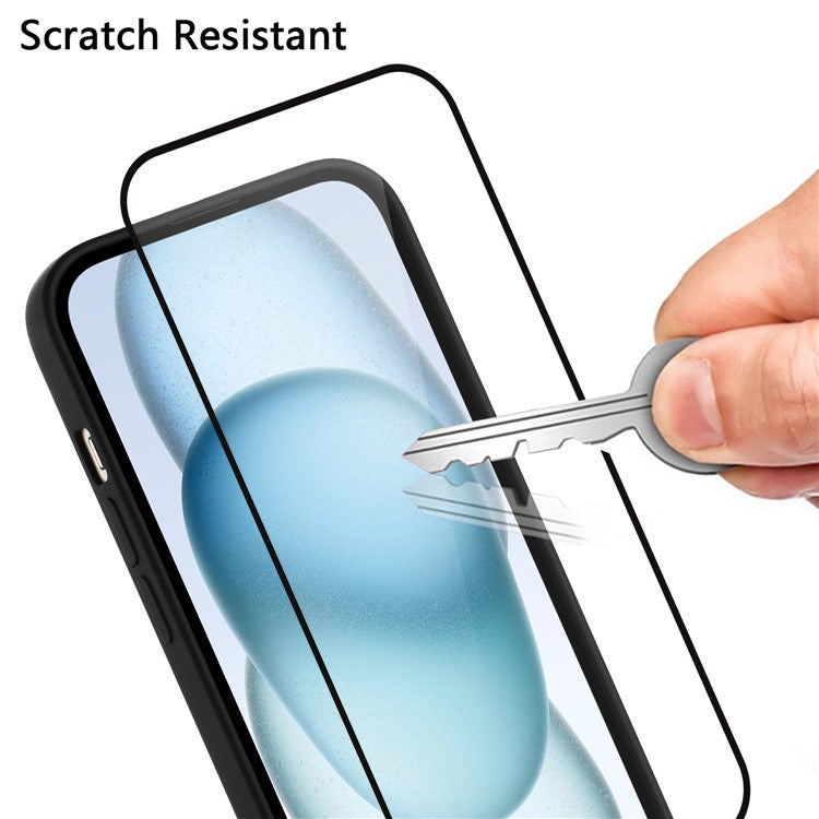 WANLONFENG JWT Series for Samsung Galaxy S23+ TPU Case Epoxy Phone Cover Wavy Edge with Tempered Glass