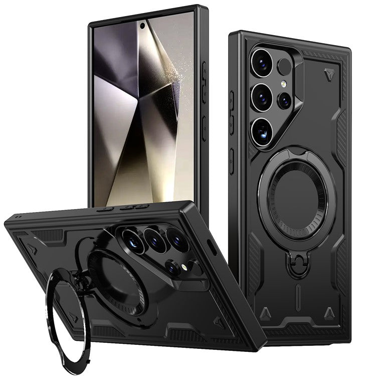 For Samsung Galaxy S23 Ultra / S22 Ultra 5G Case Compatible with MagSafe Military Protection PC+TPU Kickstand Phone Cover