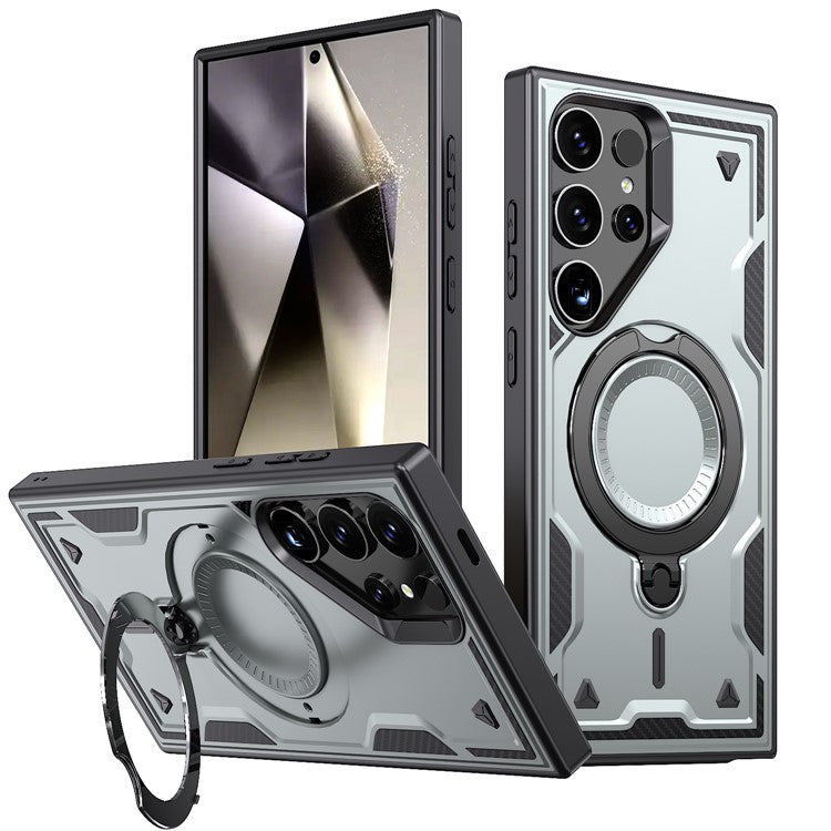 For Samsung Galaxy S23 Ultra / S22 Ultra 5G Case Compatible with MagSafe Military Protection PC+TPU Kickstand Phone Cover