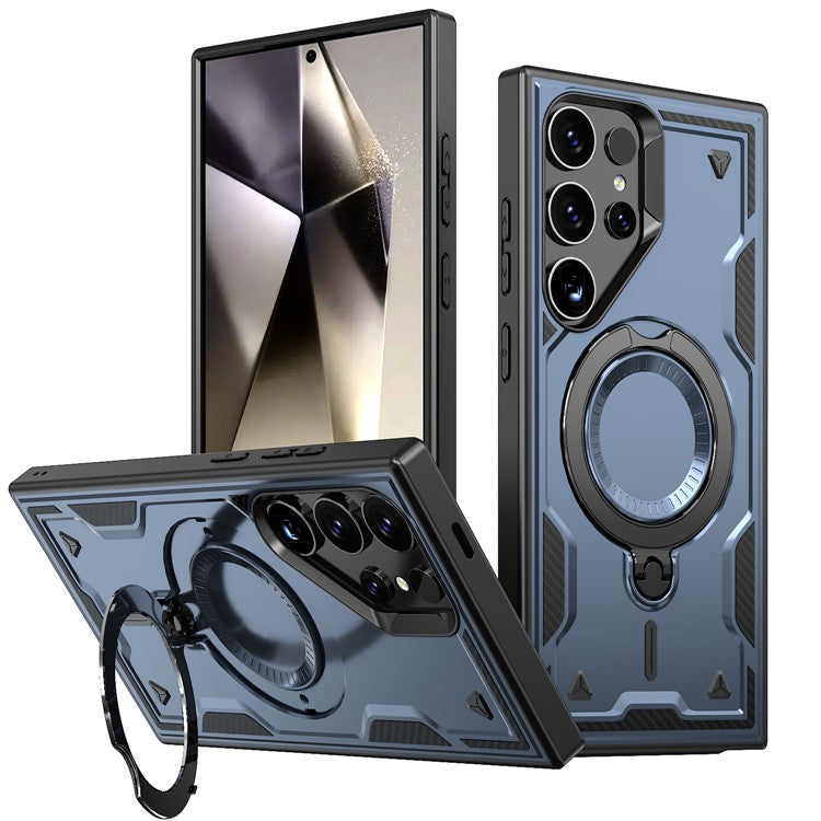 For Samsung Galaxy S23 Ultra / S22 Ultra 5G Case Compatible with MagSafe Military Protection PC+TPU Kickstand Phone Cover