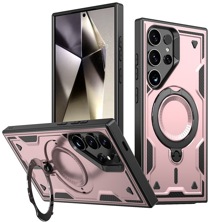 For Samsung Galaxy S23 Ultra / S22 Ultra 5G Case Compatible with MagSafe Military Protection PC+TPU Kickstand Phone Cover
