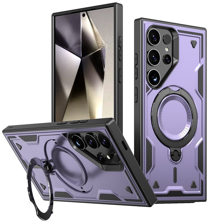 For Samsung Galaxy S23 Ultra / S22 Ultra 5G Case Compatible with MagSafe Military Protection PC+TPU Kickstand Phone Cover