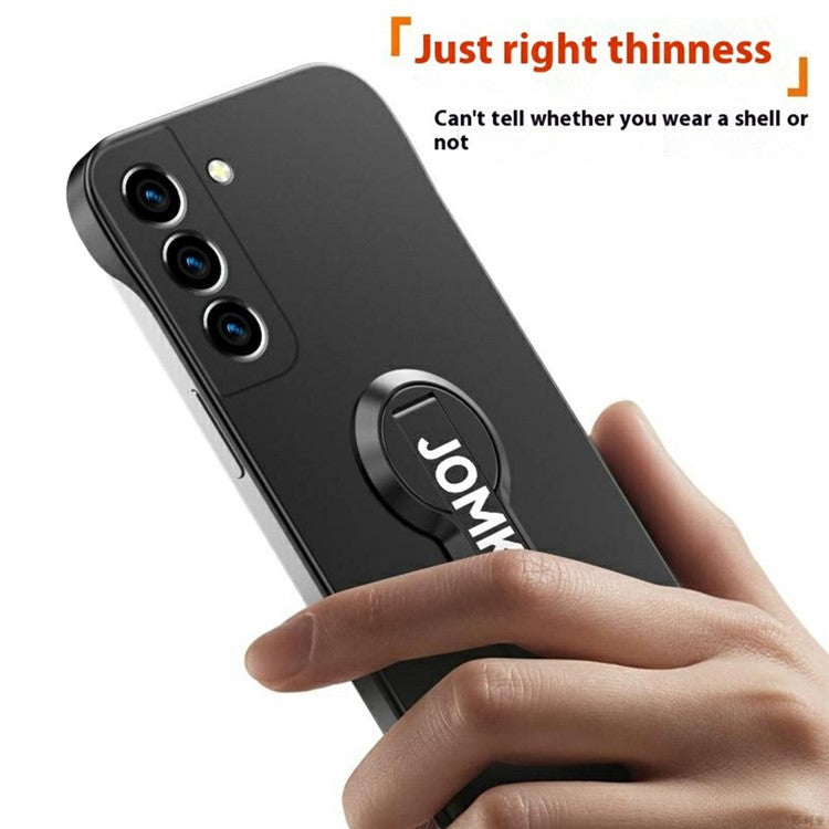 For Samsung Galaxy S23+ Case Hard PC Frameless Baking Paint Kickstand Phone Cover
