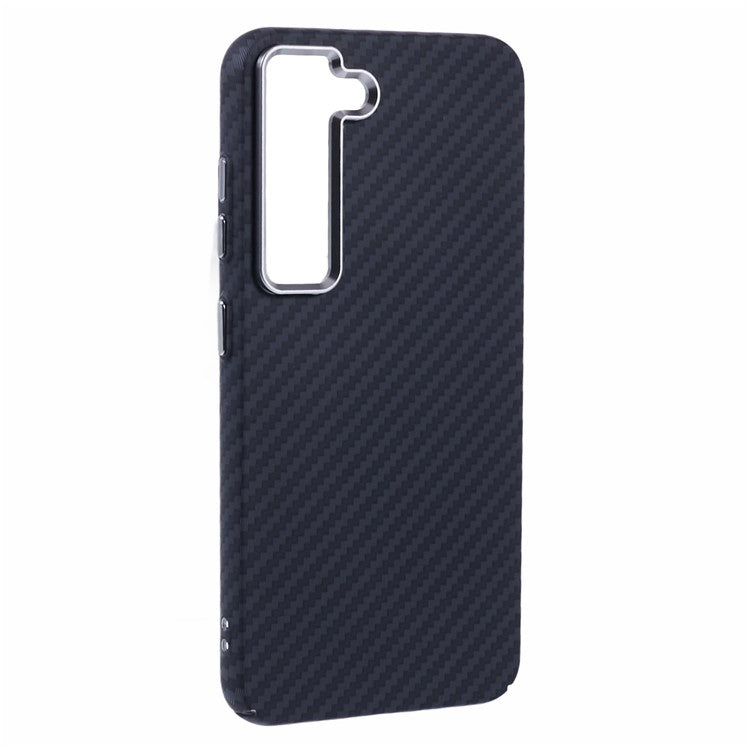 For Samsung Galaxy S23 Case Compatible with MagSafe Carbon Fiber Texture Water-Transfer PC Phone Cover