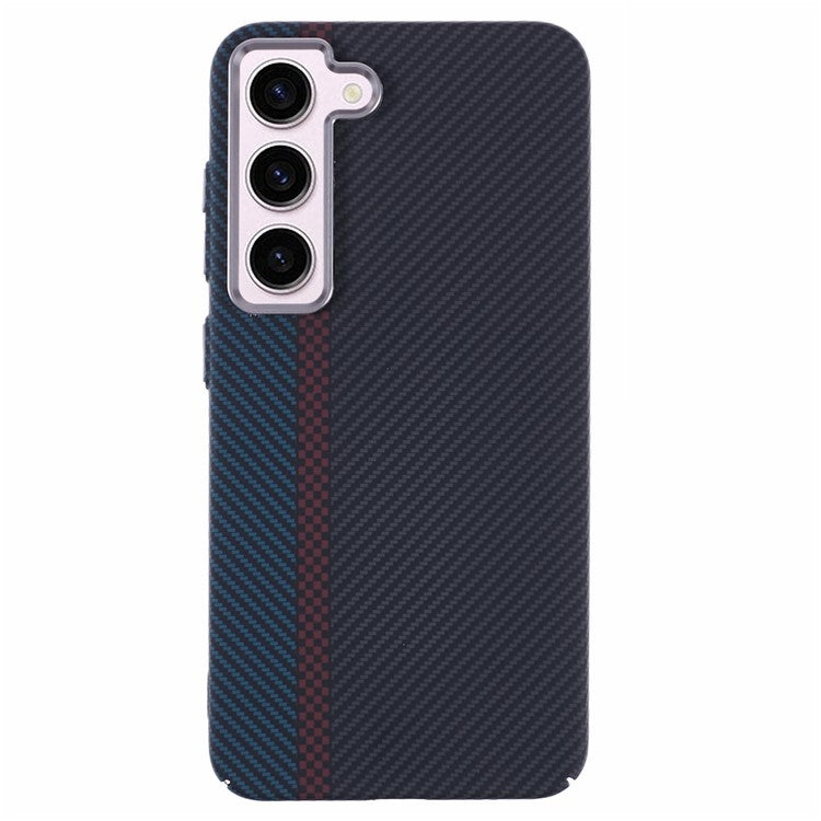 For Samsung Galaxy S23 Case Compatible with MagSafe Carbon Fiber Texture Water-Transfer PC Phone Cover