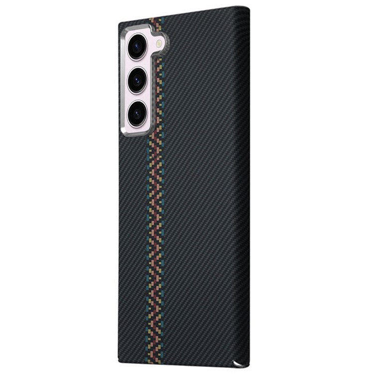For Samsung Galaxy S23 Case Compatible with MagSafe Carbon Fiber Texture Water-Transfer PC Phone Cover