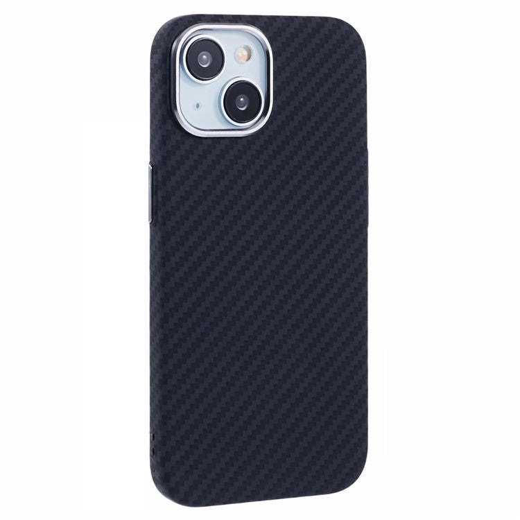 For iPhone 13 Case Compatible with MagSafe Carbon Fiber Texture Water-Transfer PC Phone Cove