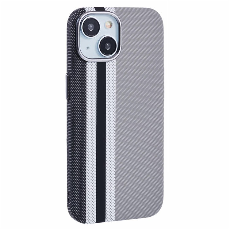 For iPhone 13 Case Compatible with MagSafe Carbon Fiber Texture Water-Transfer PC Phone Cove