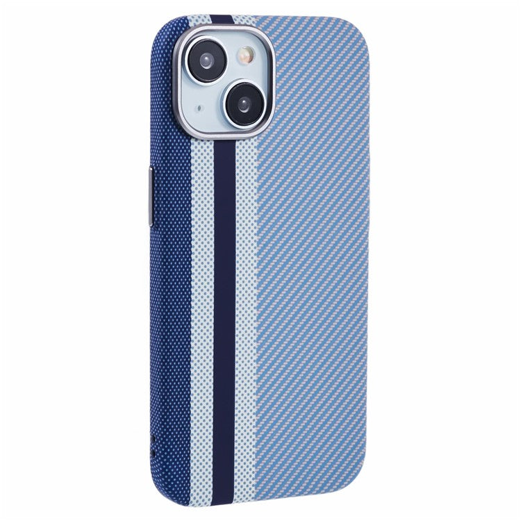 For iPhone 13 Case Compatible with MagSafe Carbon Fiber Texture Water-Transfer PC Phone Cove