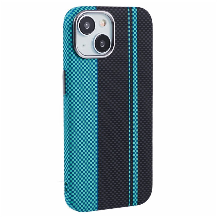 For iPhone 13 Case Compatible with MagSafe Carbon Fiber Texture Water-Transfer PC Phone Cove