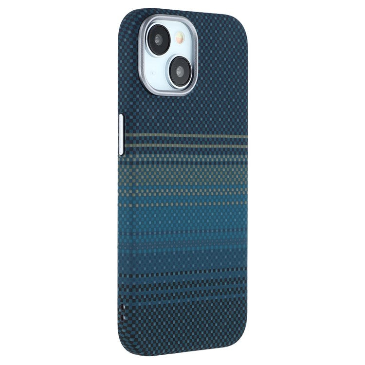 For iPhone 13 Case Compatible with MagSafe Carbon Fiber Texture Water-Transfer PC Phone Cove