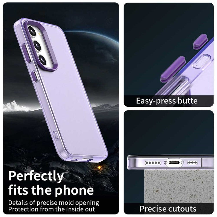 For Samsung Galaxy S23+ Case PC+TPU+PET Matte Anti-Drop Phone Back Cover