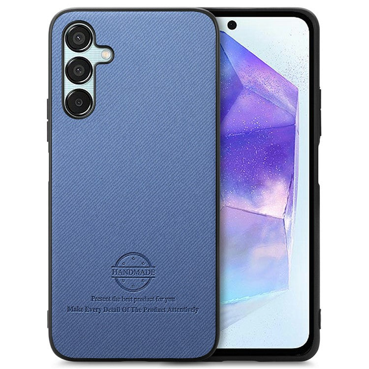 For Samsung Galaxy A25 5G (Global) (161.0 x 76.5 x 8.3mm) Case Cloth Texture Leather+PC+TPU Anti-Drop Phone Cover