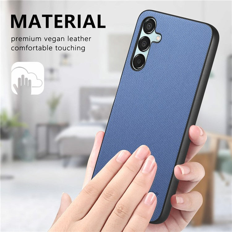 For Samsung Galaxy A25 5G (Global) (161.0 x 76.5 x 8.3mm) Case Cloth Texture Leather+PC+TPU Anti-Drop Phone Cover