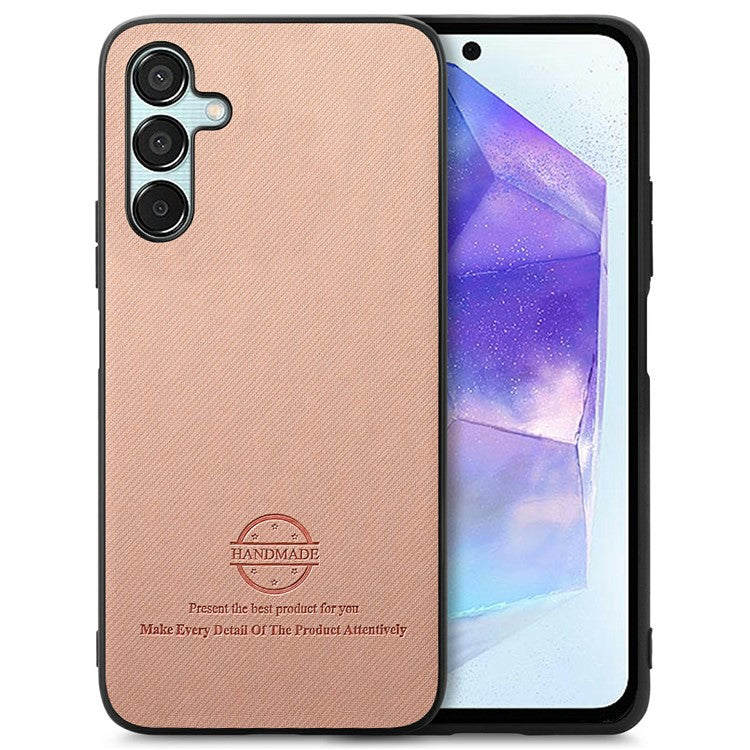 For Samsung Galaxy A25 5G (Global) (161.0 x 76.5 x 8.3mm) Case Cloth Texture Leather+PC+TPU Anti-Drop Phone Cover
