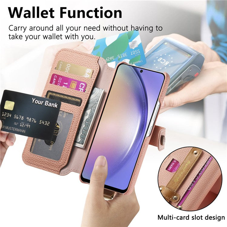 For Samsung Galaxy S23+ Case RFID Blocking Zipper Wallet PU Leather Mobile Cover