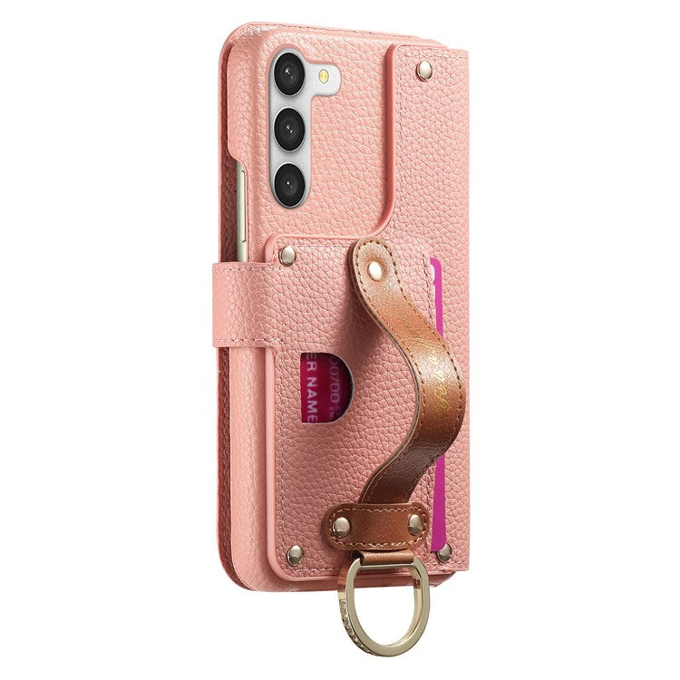 For Samsung Galaxy S23+ Case RFID Blocking Zipper Wallet PU Leather Mobile Cover
