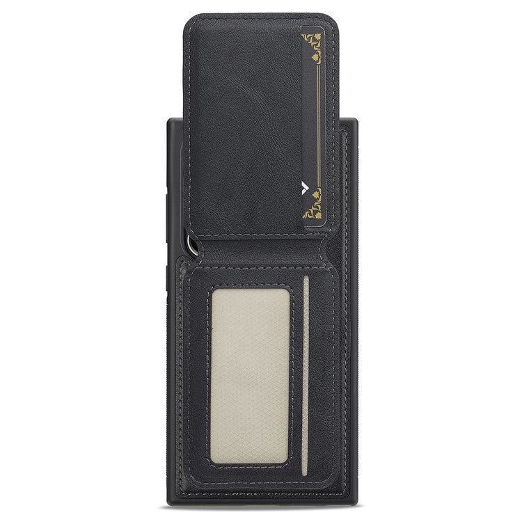 LC.IMEEKE L3 For Samsung Galaxy S23 Ultra Magnetic Case Detachable Card Holder Leather+TPU Mobile Cover