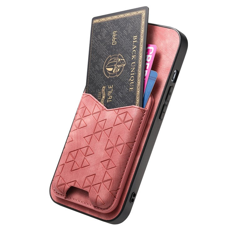 For Samsung Galaxy S23 Ultra Case Imprinted Pattern Card Holder Kickstand Leather Back Cover