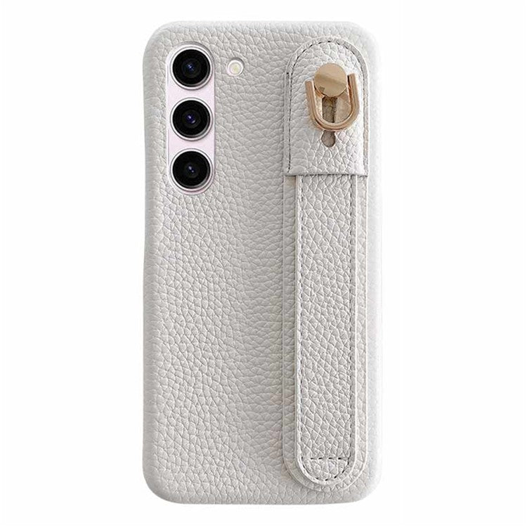 For Samsung Galaxy S23+ Case Wristband Kickstand PU Leather + PET Phone Cover