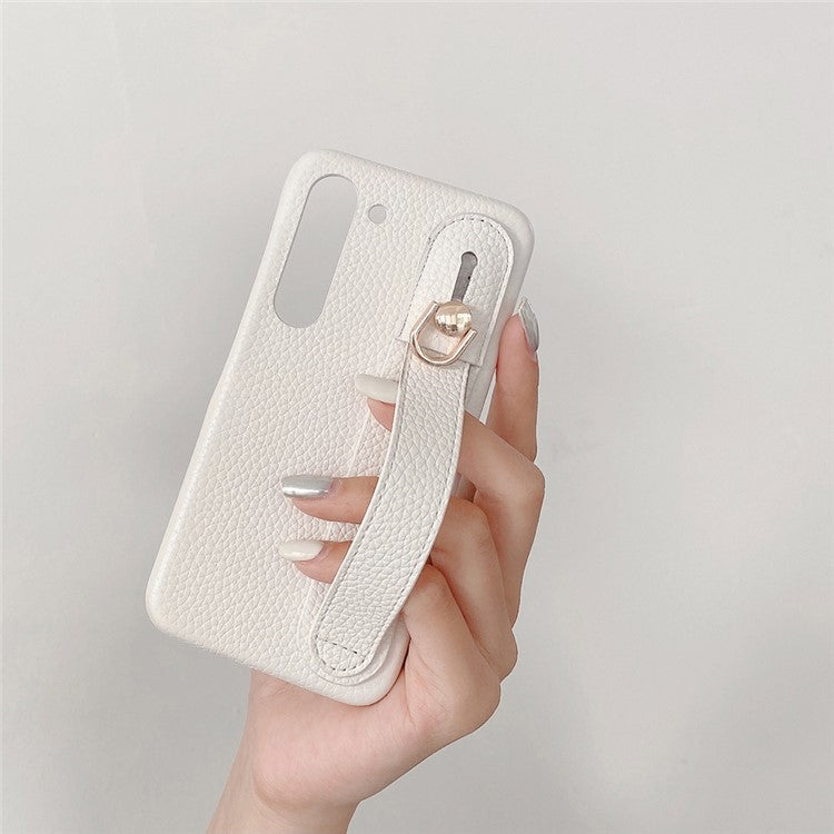 For Samsung Galaxy S23+ Case Wristband Kickstand PU Leather + PET Phone Cover