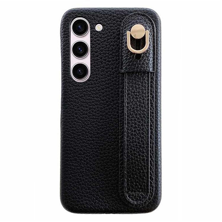 For Samsung Galaxy S23+ Case Wristband Kickstand PU Leather + PET Phone Cover