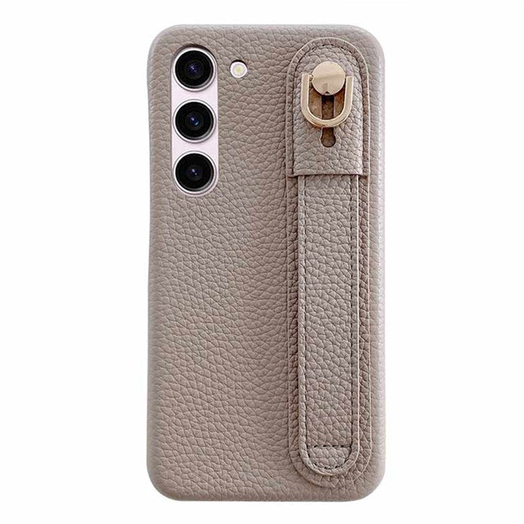 For Samsung Galaxy S23+ Case Wristband Kickstand PU Leather + PET Phone Cover