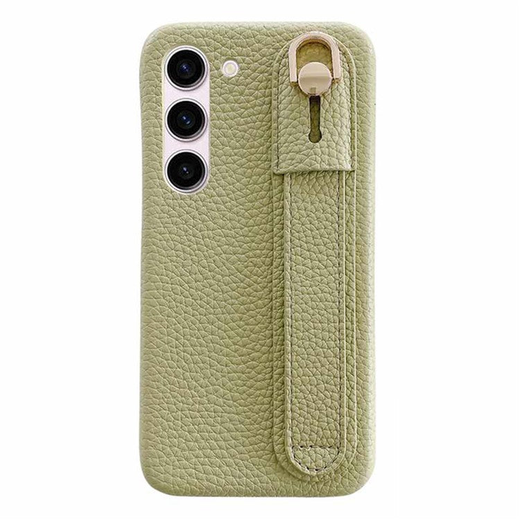For Samsung Galaxy S23+ Case Wristband Kickstand PU Leather + PET Phone Cover