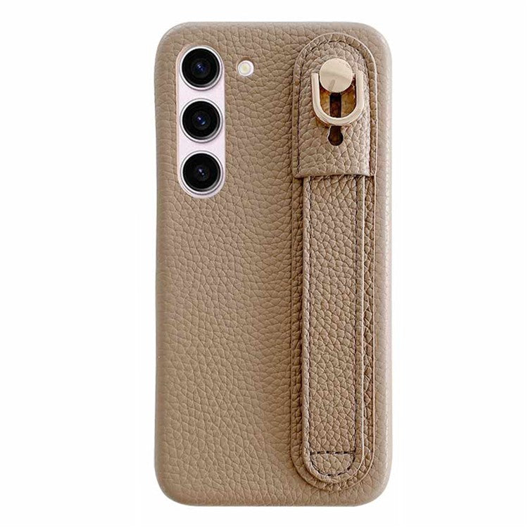 For Samsung Galaxy S23+ Case Wristband Kickstand PU Leather + PET Phone Cover