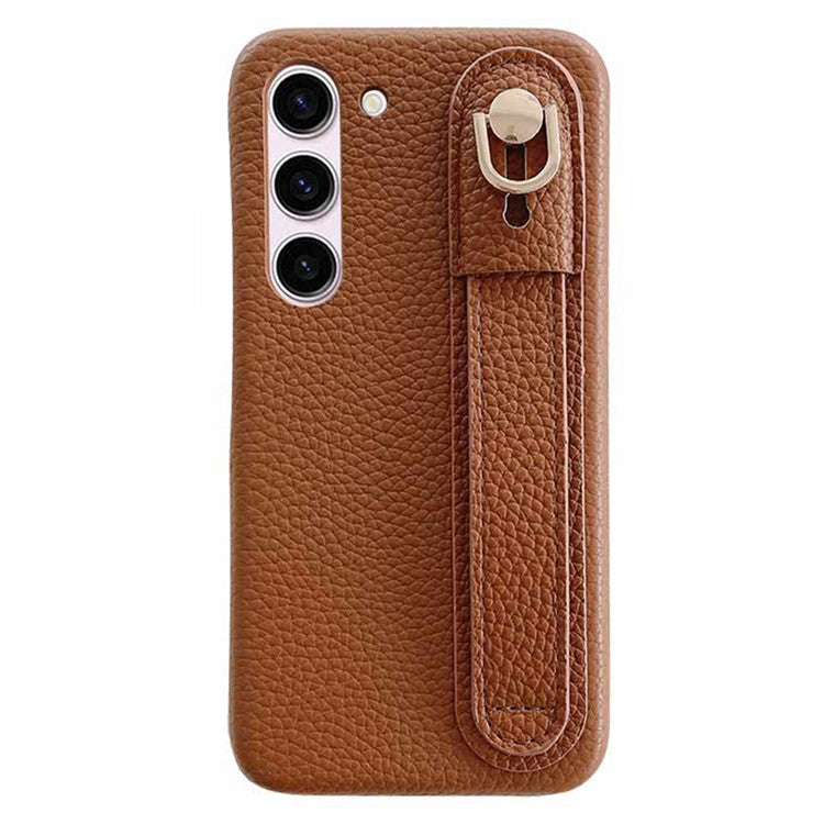 For Samsung Galaxy S23+ Case Wristband Kickstand PU Leather + PET Phone Cover