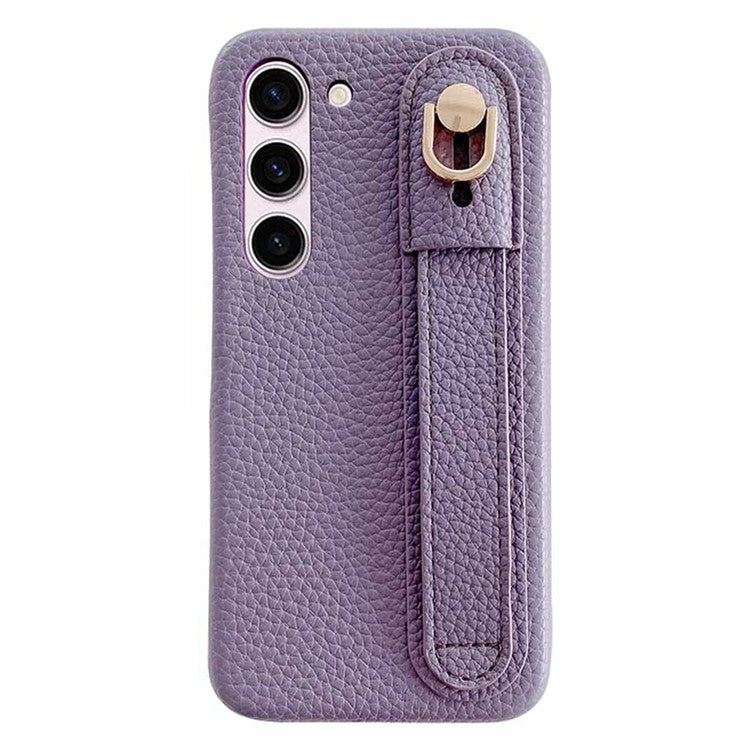 For Samsung Galaxy S23+ Case Wristband Kickstand PU Leather + PET Phone Cover