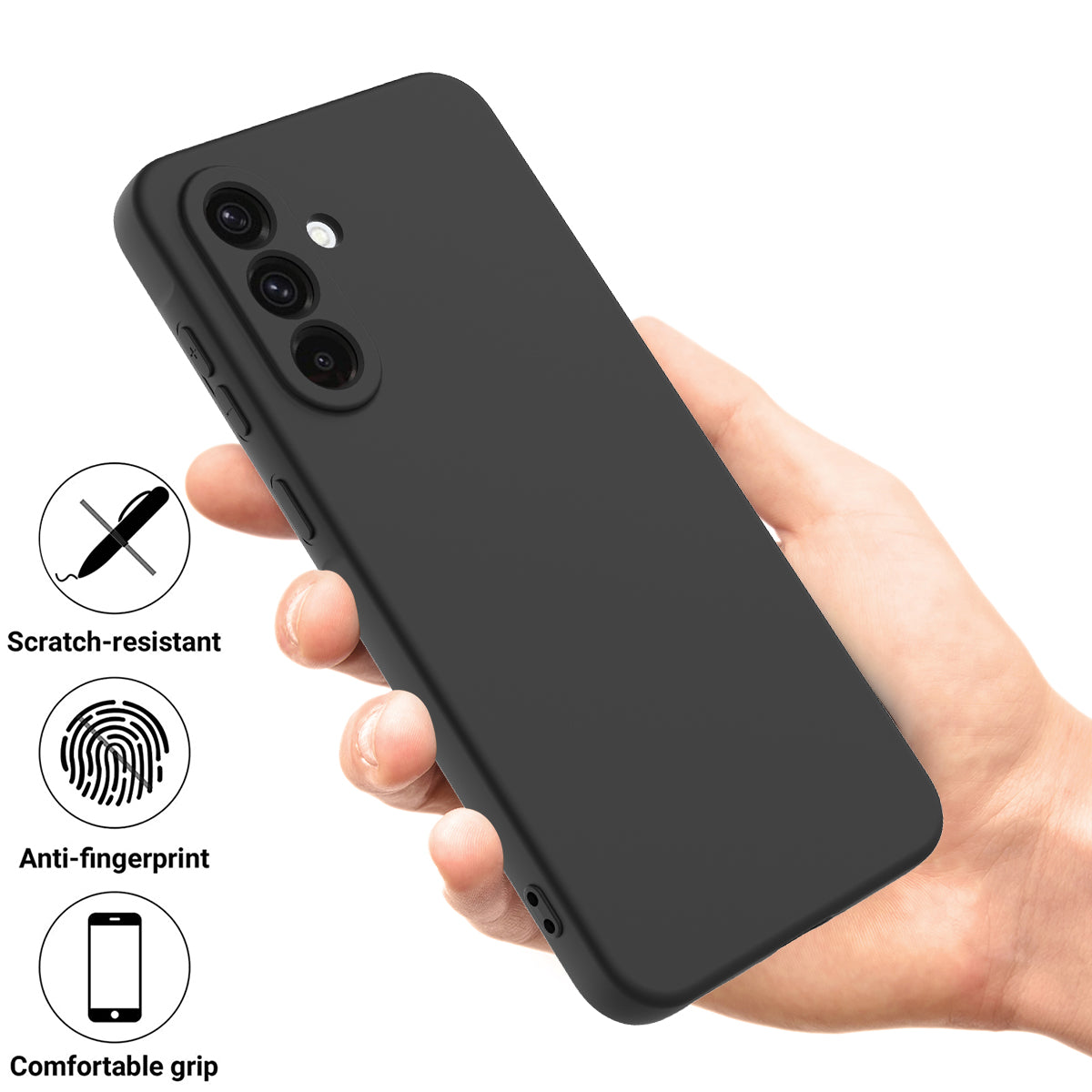 För Samsung Galaxy A26 5G Fodral Flytande Silikon Telefonbaksida med handrem