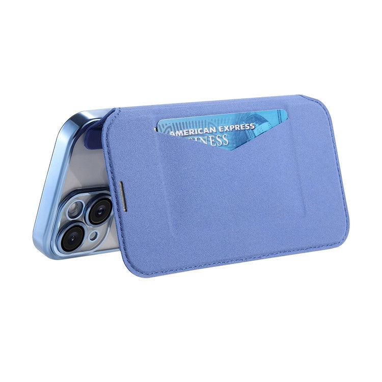 För iPhone 15 Pro Max-fodral kompatibelt med MagSafe avtagbart läderfodral med linsfil
