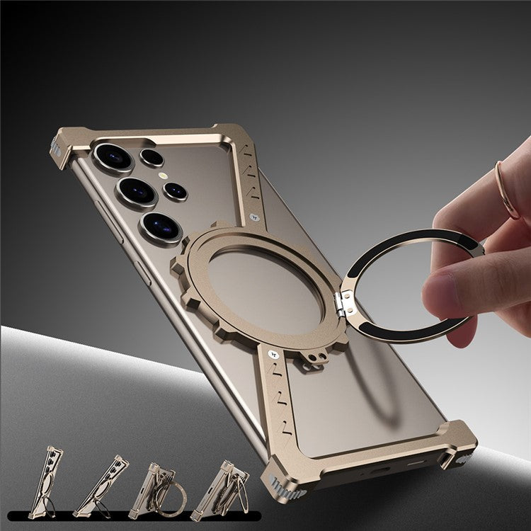 For Samsung Galaxy S23 Ultra Kickstand Case Compatible with MagSafe Z Shape Bumper Phone Cover