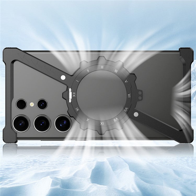 For Samsung Galaxy S23 Ultra Kickstand Case Compatible with MagSafe Z Shape Bumper Phone Cover