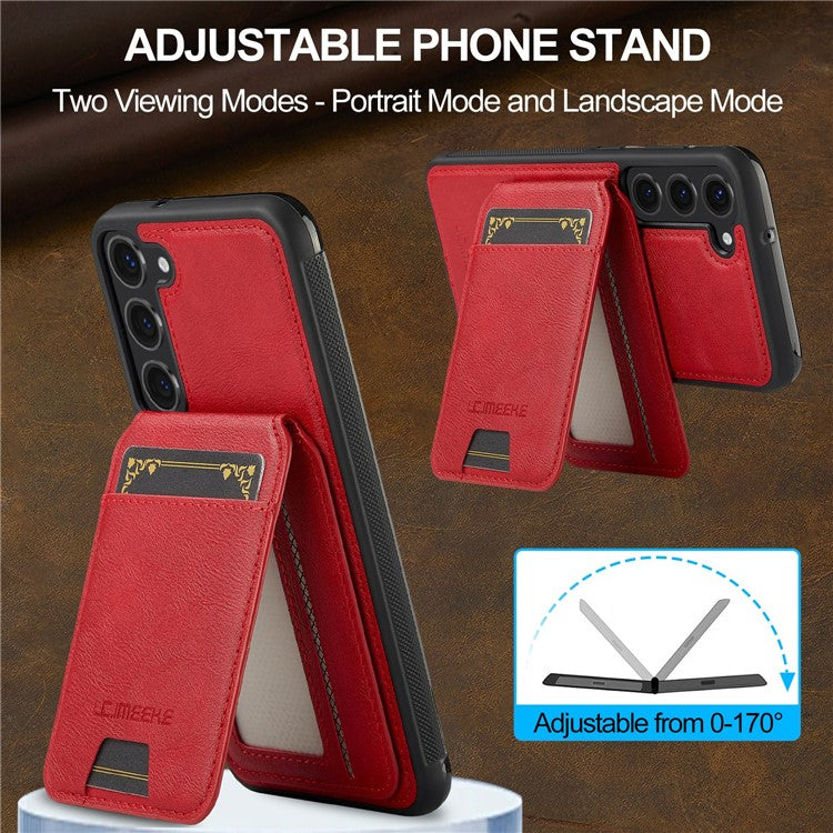 LC.IMEEKE L3 For Samsung Galaxy S23 Magnetic Case Detachable Card Holder Leather TPU Mobile Cover