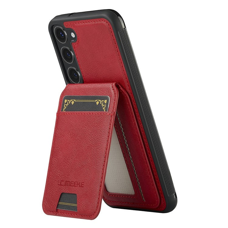 LC.IMEEKE L3 For Samsung Galaxy S23 Magnetic Case Detachable Card Holder Leather TPU Mobile Cover