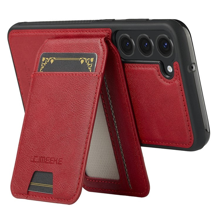 LC.IMEEKE L3 For Samsung Galaxy S23 Magnetic Case Detachable Card Holder Leather TPU Mobile Cover