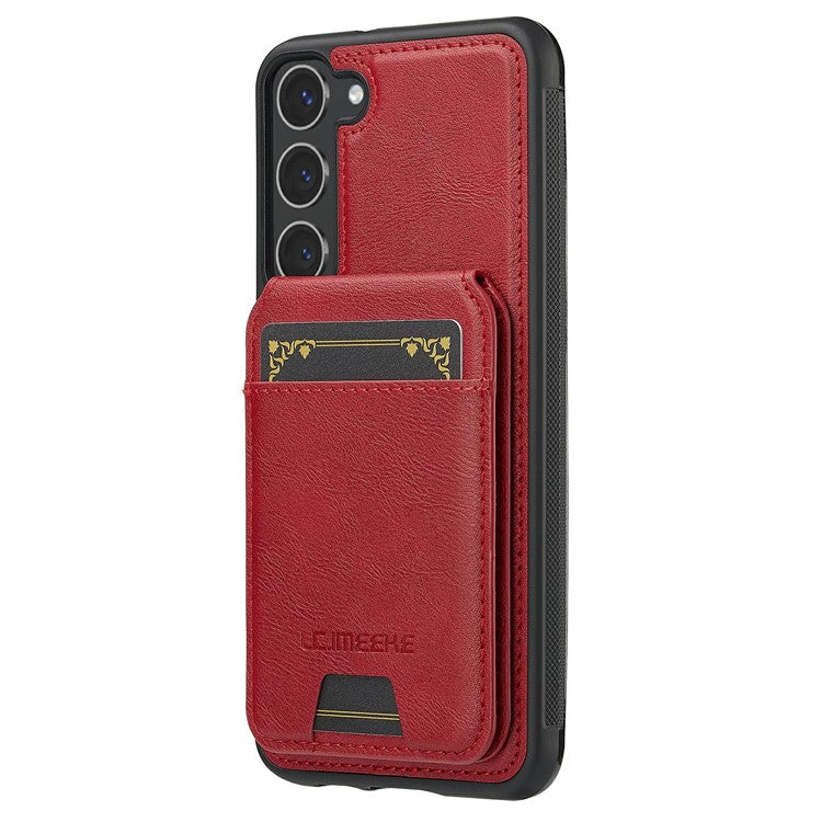 LC.IMEEKE L3 For Samsung Galaxy S23 Magnetic Case Detachable Card Holder Leather TPU Mobile Cover