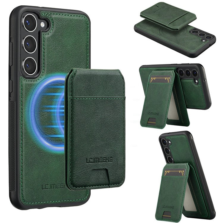LC.IMEEKE L3 For Samsung Galaxy S23 Magnetic Case Detachable Card Holder Leather TPU Mobile Cover