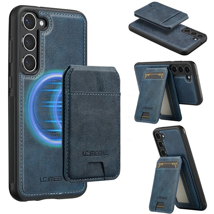 LC.IMEEKE L3 For Samsung Galaxy S23 Magnetic Case Detachable Card Holder Leather TPU Mobile Cover