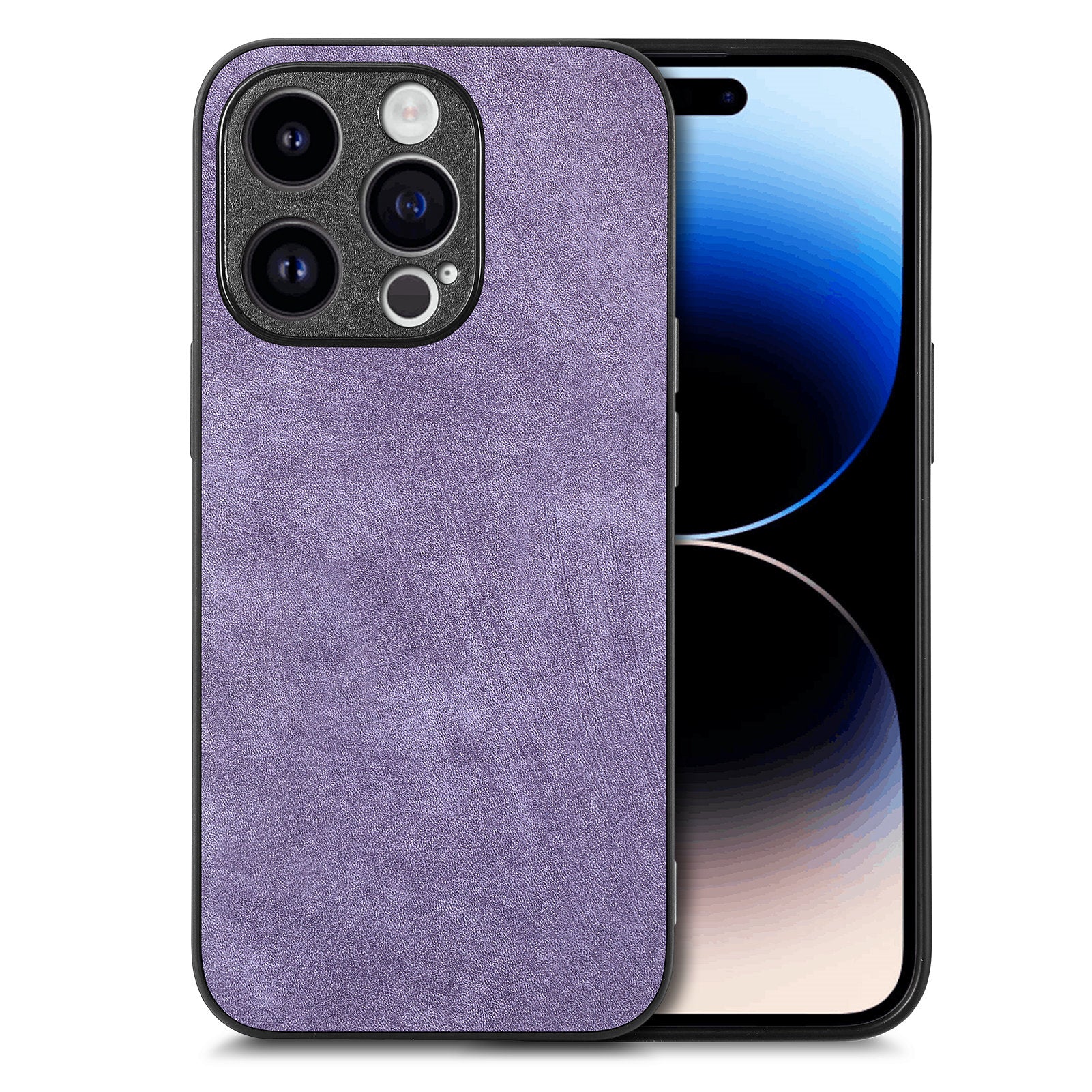 För iPhone 15 Pro Fodral Stötsäkert Slim Retro Läder Telefon Bakstycke