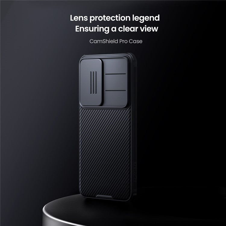 NILLKIN Camshield Pro Series för Samsung Galaxy S25 Fodral PC + TPU Slide Kameralock Telefonskydd