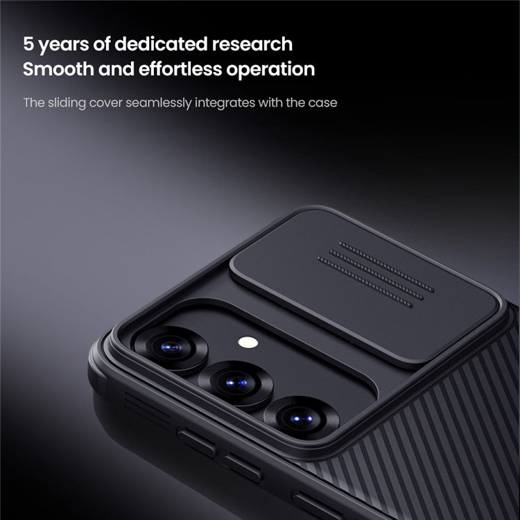 NILLKIN Camshield Pro Series för Samsung Galaxy S25 Fodral PC + TPU Slide Kameralock Telefonskydd