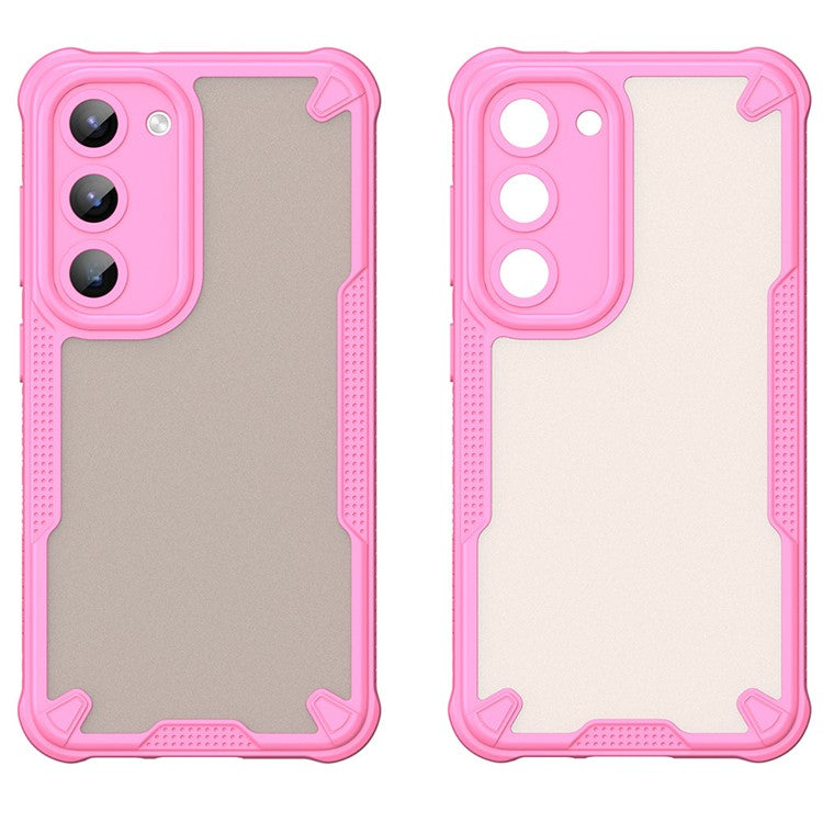 WANLONFENG MFFJ Series For Samsung Galaxy S23 Case Anti Drop TPU + Acrylic Phone Back Cover with Screen Film